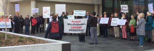 Protect whistleblowers: Defend democracy, rally at ACT Courts